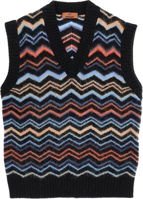 Chevron knit vest-AA