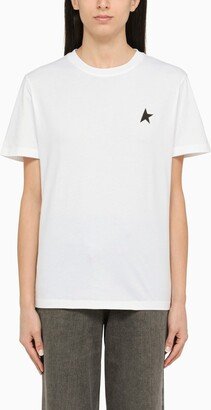 Star white crew-neck T-shirt