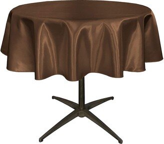 Bridal Satin Table Overlay, For Small Coffee | Brown, Round Choose