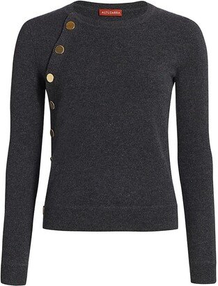 Minamoto Cashmere Button Knit Sweater