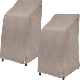 Modern Leisure® Garrison Stackable/High Back Bar Chair Cover, Waterproof, 27L x 27W x 49H, Sandstone, 2-Pack