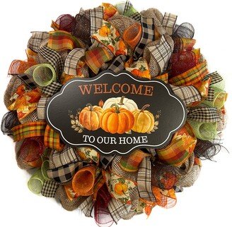 Fall Wreath, Fall Wreaths, Burlap Door Wreaths For Front