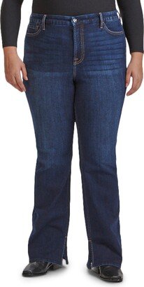 Split Hem Slim Bootcut Jeans