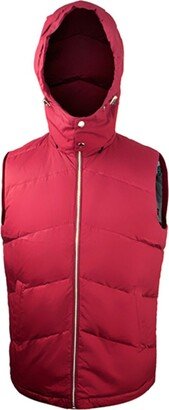 David Wej Warrington Gilet With Detachable Hood Red