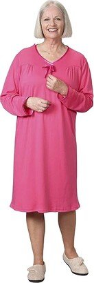 Silverts 26120 Ladies Open Back Nightgown Assisted Dressing Hospital Gown (Pink) Women's Pajama