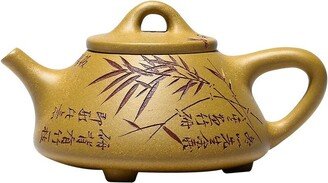 Oriarm Yixing Clay Teapot Hand Carving Ziye Shi Piao Hu Tea Pot