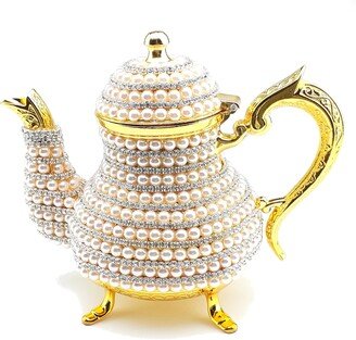 Teapot, Kettle, Turkish Zamzam Set, Ewer, Ibrik, Caydanlik, Decorative, Demlik, Brass Gift;3Pcs Sugar Spoons-AA