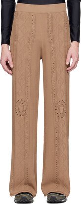 Beige Distressed Lounge Pants