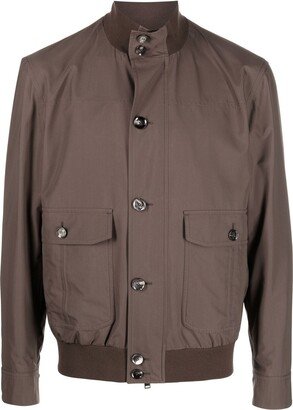 Button-Front Bomber Jacket