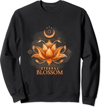 Geometric Lotus Flower Mandala Watercolor Lotus Flower Spiritual Monochrome Lotus for Women Sweatshirt