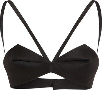 Wool & silk jersey sculptural bra