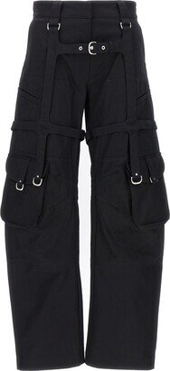 Buckle Detailed Cargo Pants-AA