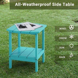 Morden Muse Outdoor Side Table for Adirondack Chairs, All-Weather Resistant Accent Tables, Patio Rocker Glider End Table,