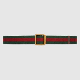 Web belt with rectangular buckle