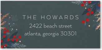 Address Labels: Family Filigree Address Label, Blue, Address Label, Matte