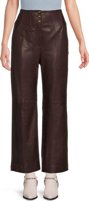 Arcello Leather High Rise Pants