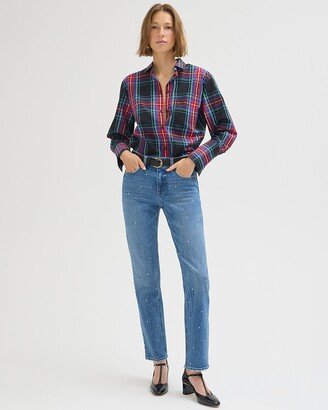 '90s Classic Straight Jean With Rhinestones