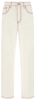 High-Rise Straight-Leg Jeans-AO