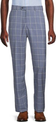 Saks Fifth Avenue Made in Italy Saks Fifth Avenue Men's Windowpane Wool Trousers