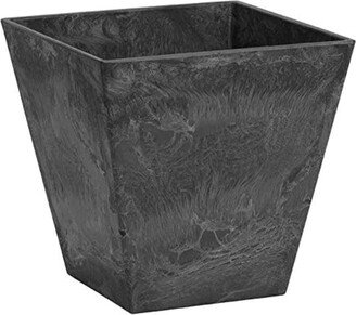 Novelty ArtStone Novelty 35188 Square Ella Planter/Flower Pot, Black, 18-Inch