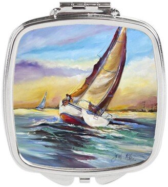 JMK1237SCM Horn Island Boat Race Sailboats Compact Mirror