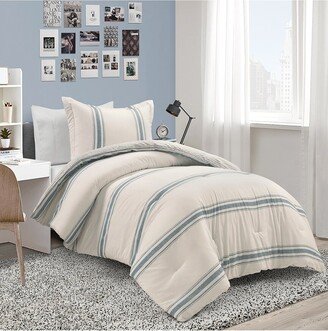 Fashion Farmhouse Stripe Reversible Cotton Comforter-AB