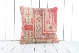 18''x18''kilim Pillow, Turkish Kilim Vintage Decorative Bohemian Cushion Cover