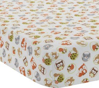 Friendly Forest Woodland Animals Baby Fitted Crib Sheet