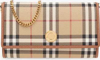 ‘Hannah’ Wallet With Chain - Beige