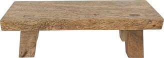 Footed Stool Mango Wood Riser - 13.5 x 4.5 x 4H