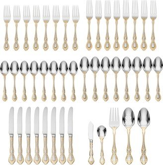 Golden Mandolina 45-Pc. Flatware Set, Service for 8