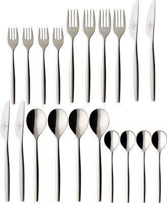 Metro Chic Flatware Stainless Steel 20 Piece Set, Service For 4