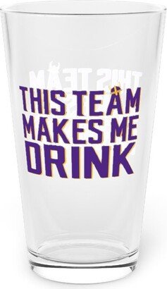 Viking 16 Oz Football Pint Glass | Minnesota This Team Makes Me Drink Sports Barware - Tailgate Drinkware Man Cave Essentials