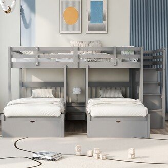 Full Over Twin & Twin Bunk Bed