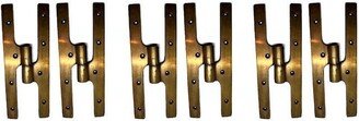 6 Right Side Solid Brass 8 Inches Large Lift Off Door Box Hinges H Shape Pin Vintage Style Cast Aged 21 cm Cabinet French Style