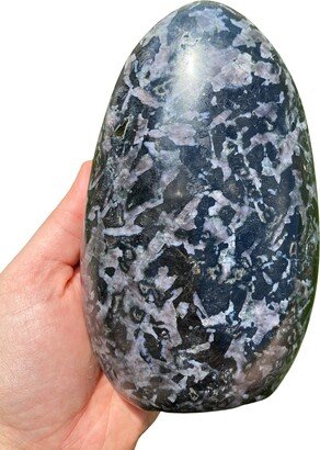 Indigo Gabbro Stone Standing Free Form - Polished Mystic Merlinite Crystal Freeform #5