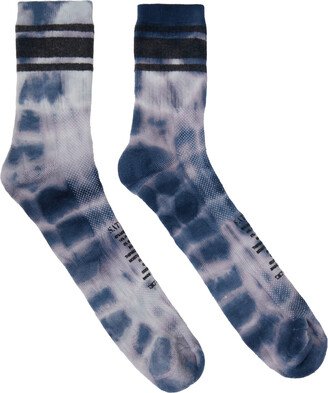 Navy Tie-Dye Socks