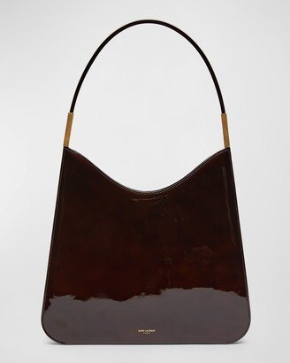 Sadie Pearlized Patent Leather Hobo Bag