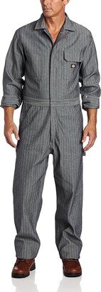 Men's Long Sleeve Fisher Stripe Cotton Coverall (Fisher Stripe) Men's Overalls One Piece