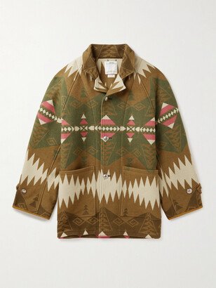 Hopiland Printed Wool, Linen and Cotton-Blend Coat