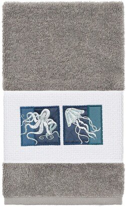 Ava Embellished Hand Towel - Dark Gray