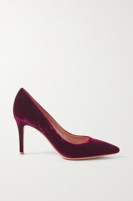 85 Velvet Pumps - Burgundy