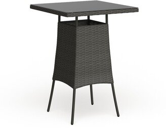 Stopover Synthetic Rattan Small Outdoor Patio Bar Table