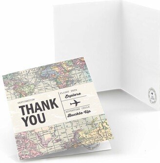 Big Dot Of Happiness World Awaits - Travel Themed Party Thank You Cards (8 count)