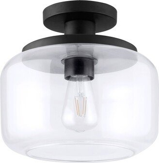 Abraham + Ivy Tatum 11 Wide Semi Flush Mount With Glass Shade