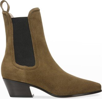 Lada Suede Chelsea Ankle Booties-AA