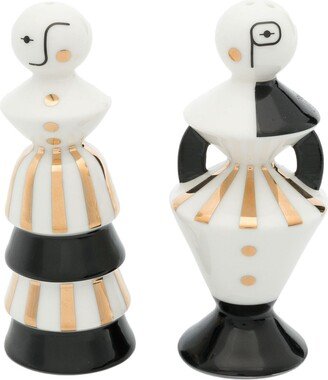 White Vienna Porcelain Salt And Pepper Shakers