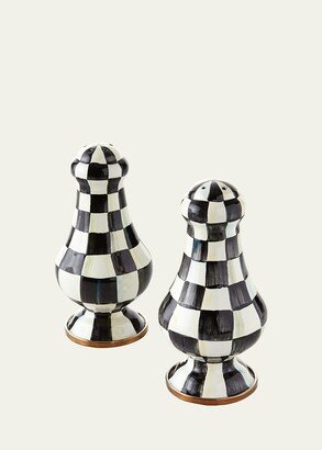 Courtly Check Enamel Large Salt & Pepper Shakers-AA