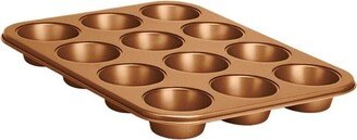 12-cup Golden Oven Muffin Pan, Non-Stick Coated Layer Surface