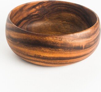 Acacia Wood 10 Calabash Serving Bowl - Measures 10 x 4